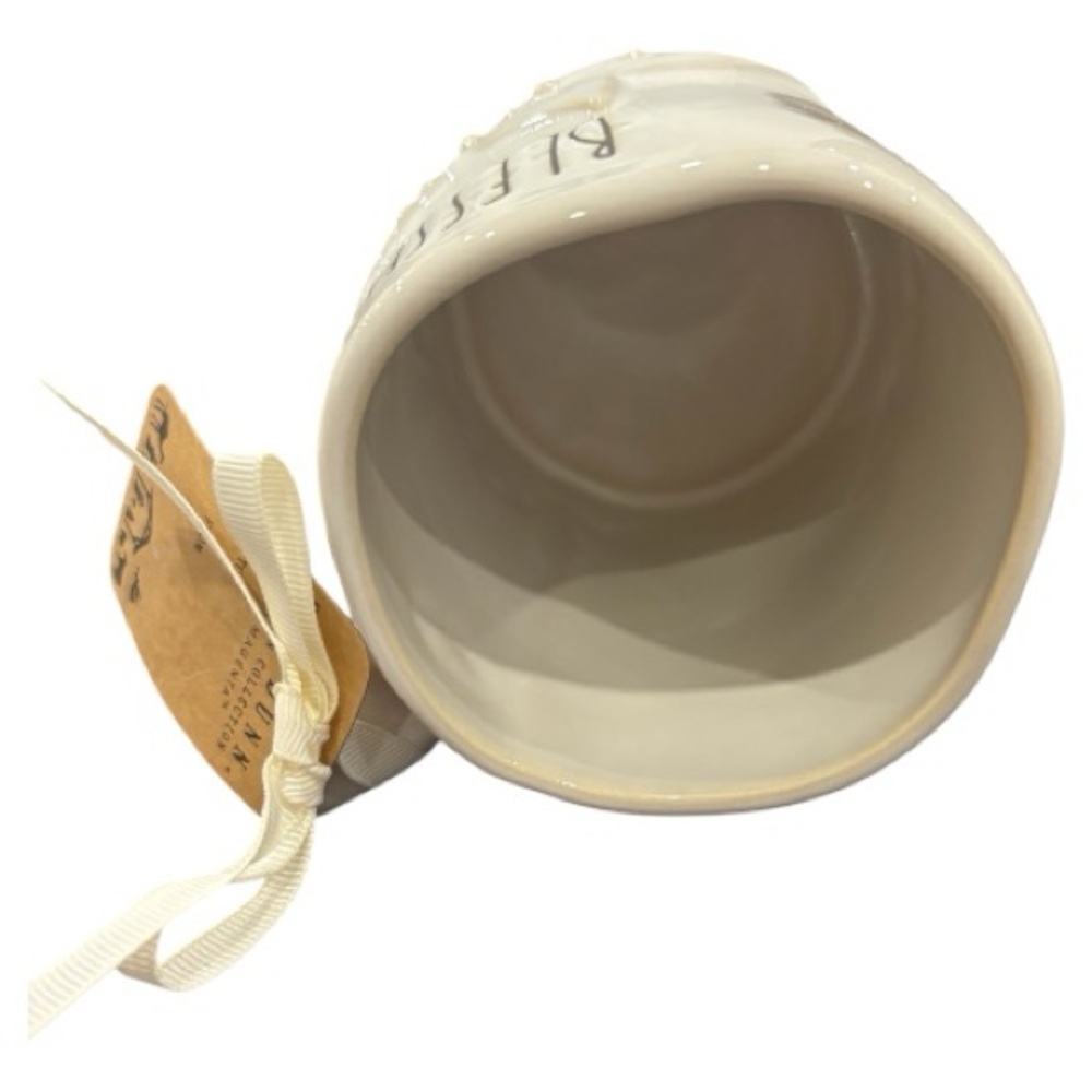 Rae Dunn White Blessed' Floral Mug - Picture 3 of 4